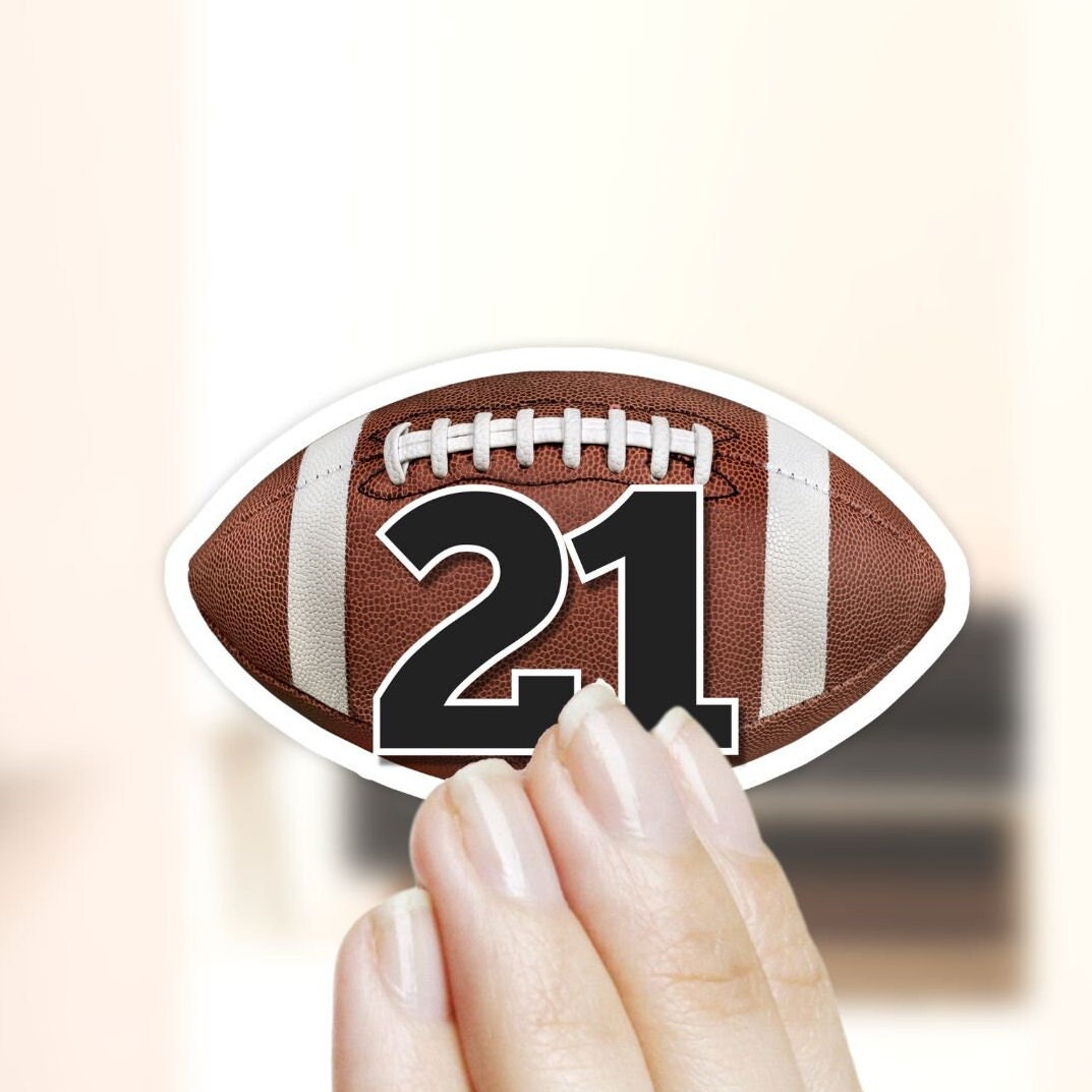 Personalized Football Number Sticker: Custom Sports Decal