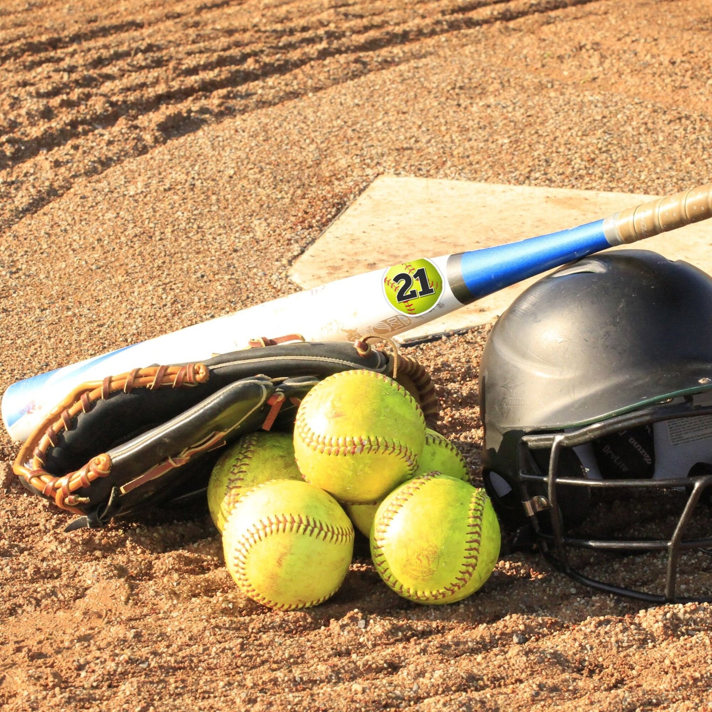 Personalized Softball Jersey Number Sticker - Custom Athlete Gift