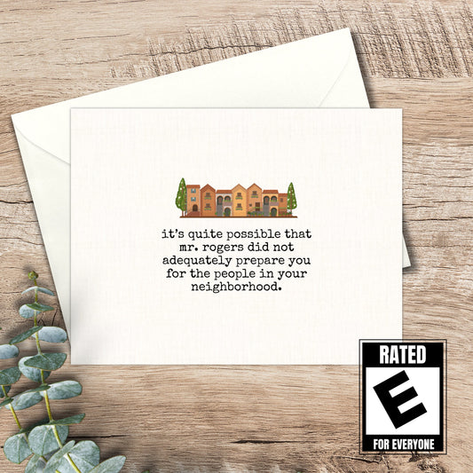 funny welcome card / new neighbor welcome / funny card for new co-worker / snarky card / welcome wagon