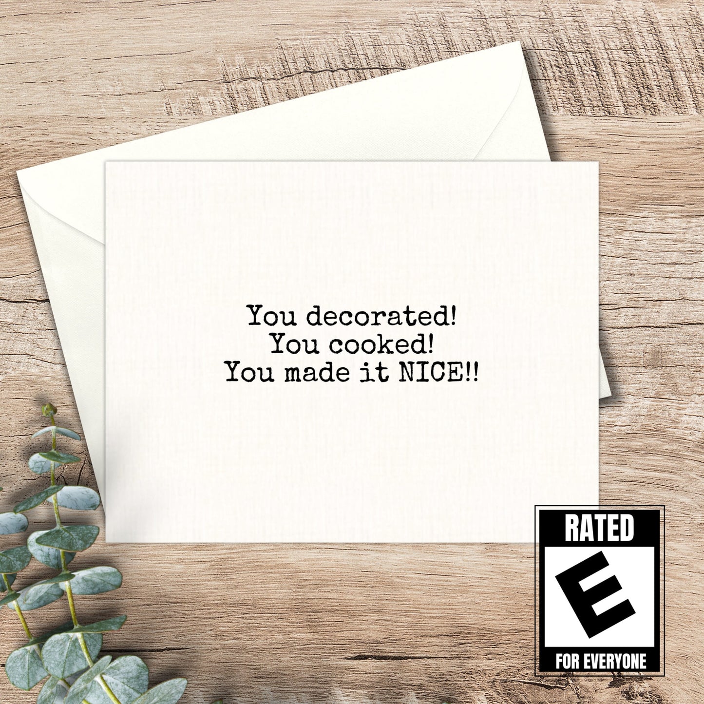 hostess gift card / funny thank you card / thank you note / funny card for a friend / Bravo TV Card / adult greeting card