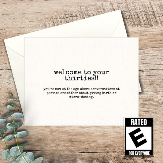 Snarky 30th Birthday Card: Funny Sarcastic Thirties Humor