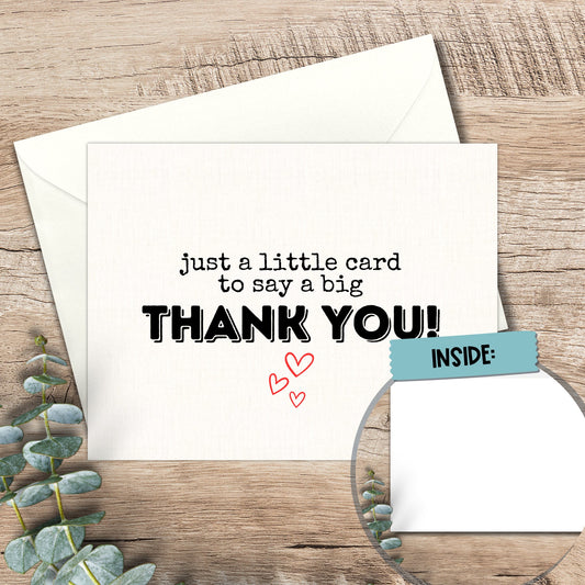 Cute Minimalist handmade Thank you card