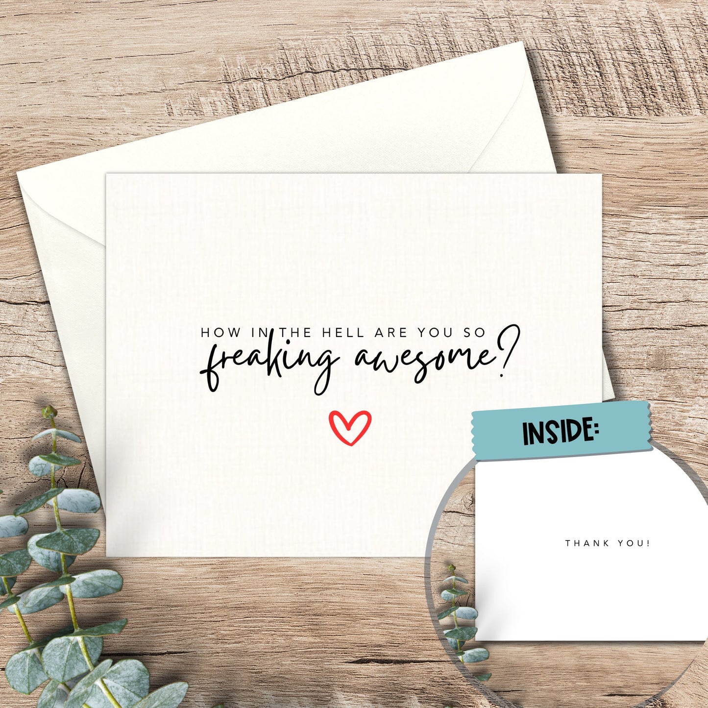 funny thank you card | card for friend | for employee | for co-worker | for anyone | gift card holder
