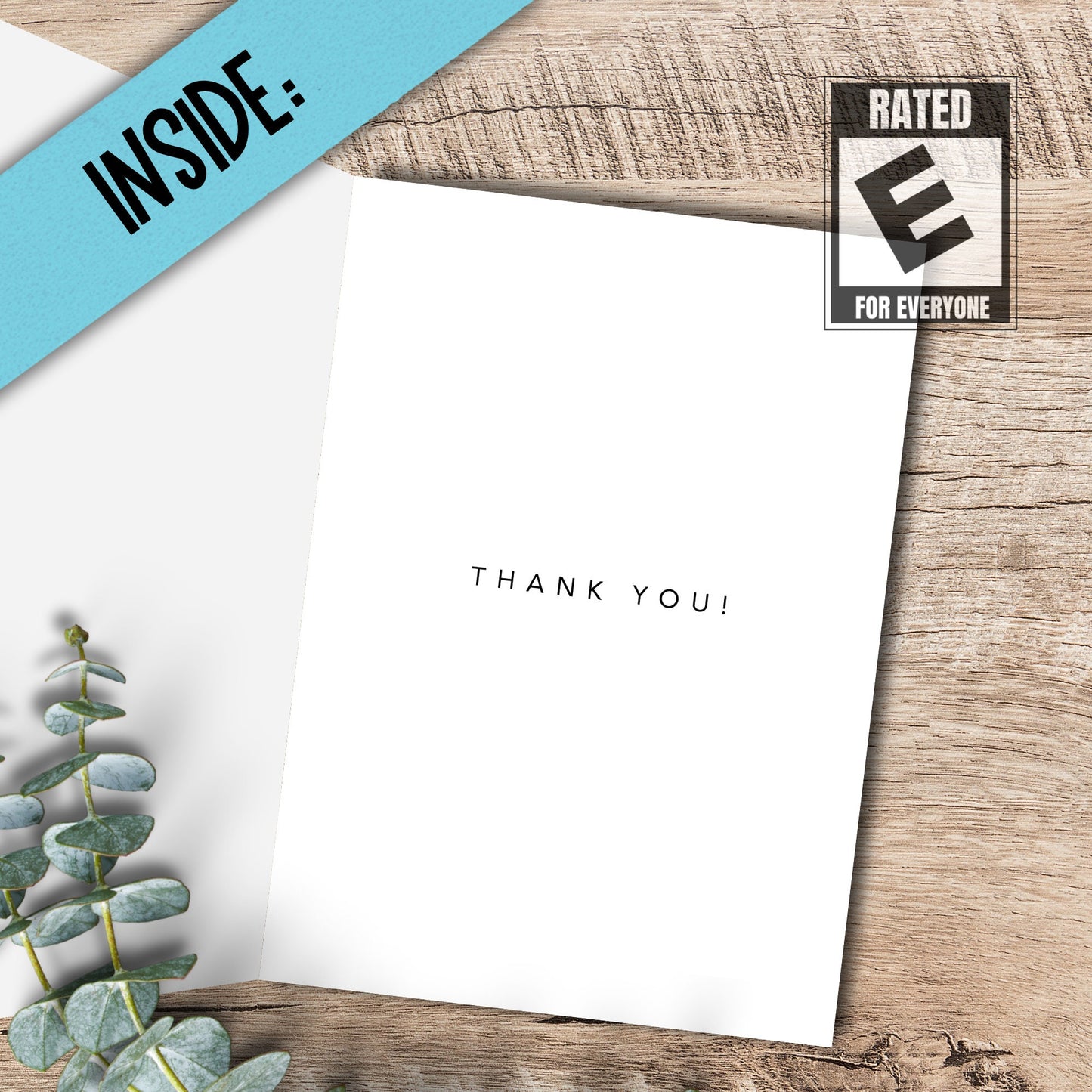 You're the best Minimalist handmade Thank you card