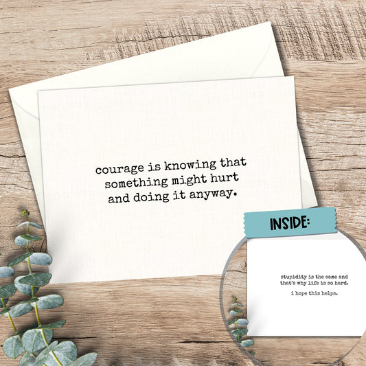 Silly Greeting Card for any occasion- just because - cheer up - get well - hang in there