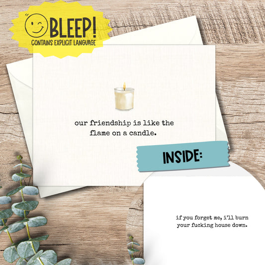 Snarky Friendship Card: Funny Retirement, Moving Away Gift