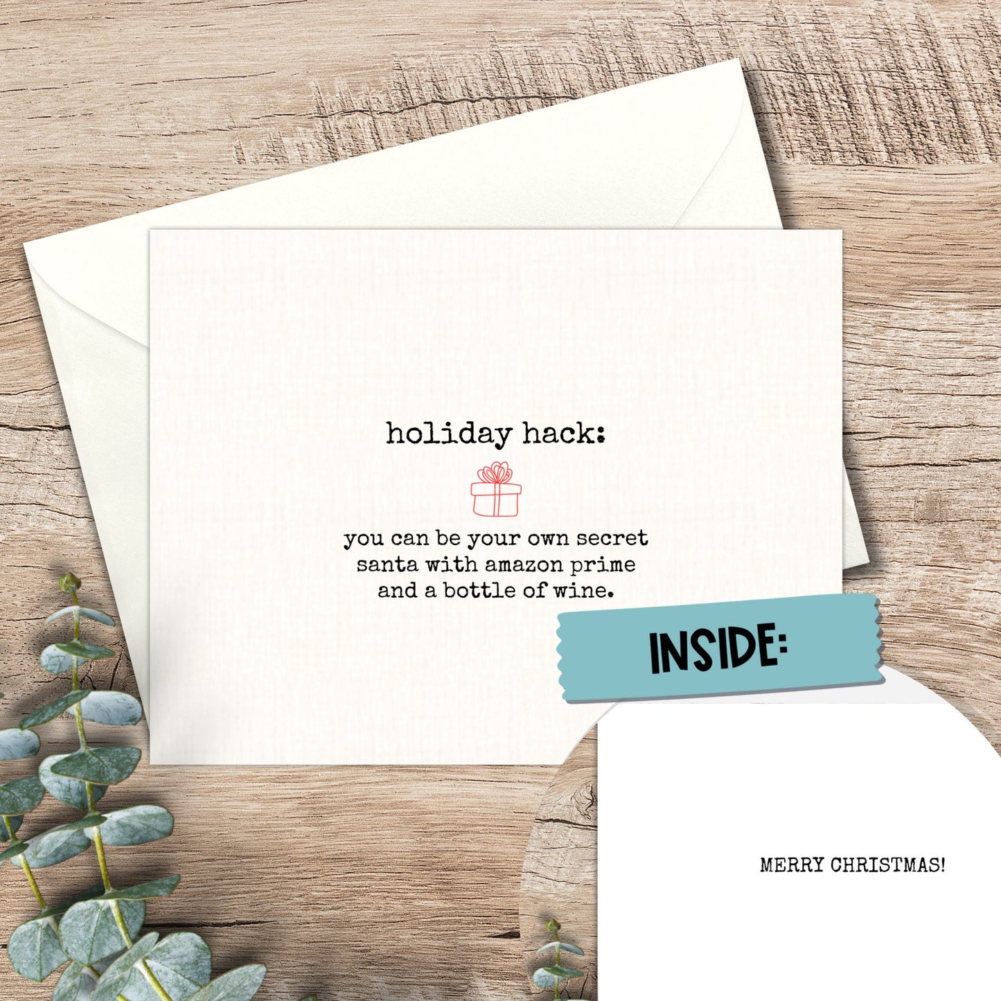 Funny Christmas Card: Amazon Prime Secret Santa