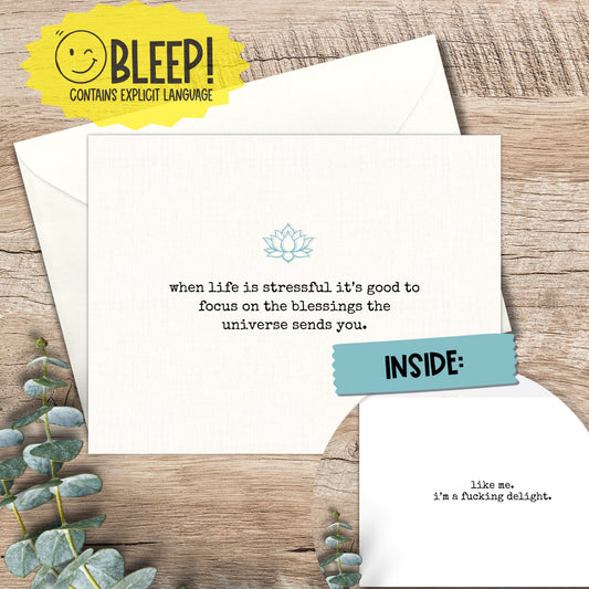 Funny Snarky Greeting Card For Friend | Kitsch Encouragement