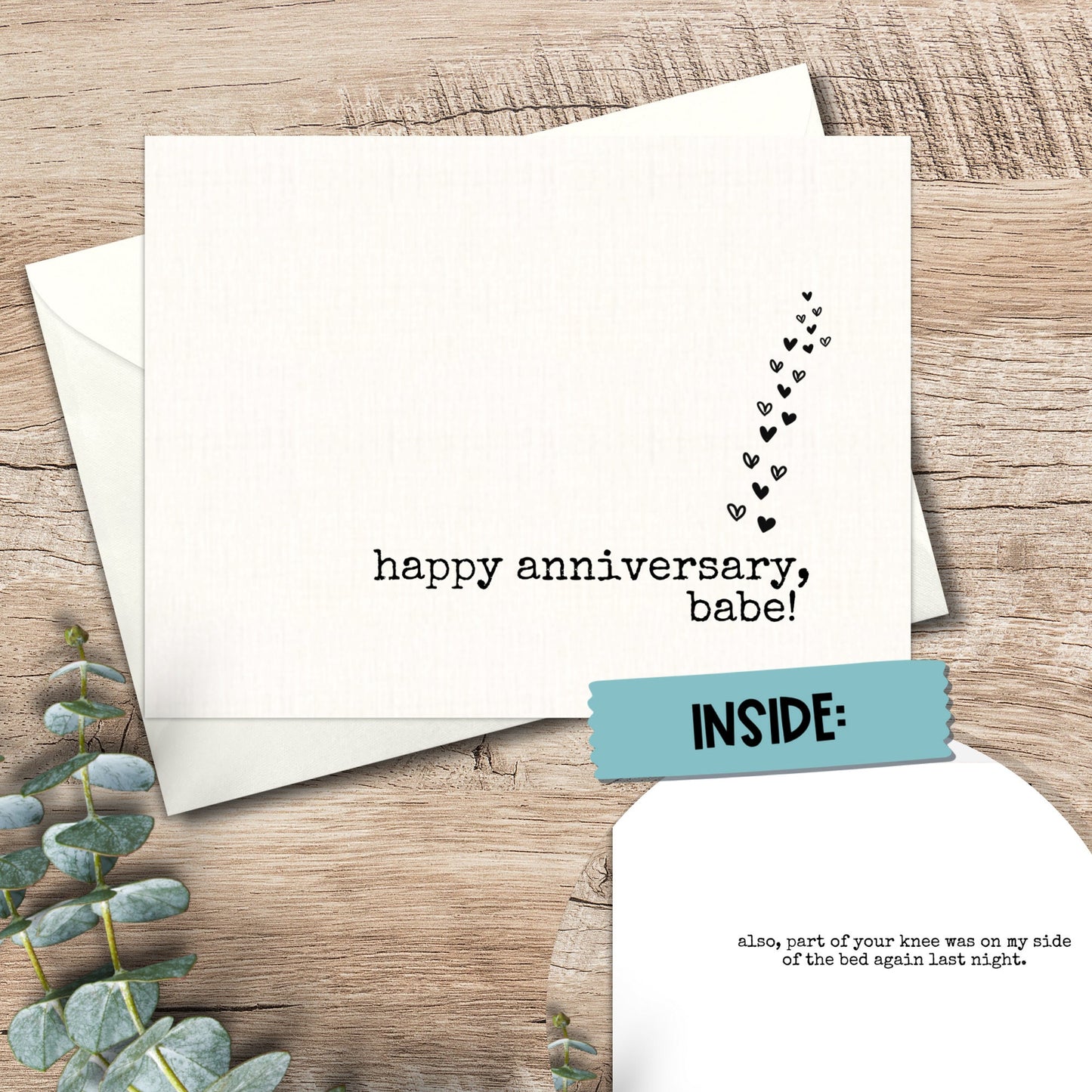 Funny Anniversary Card: Snarky Sarcastic Card for Husband or Wife