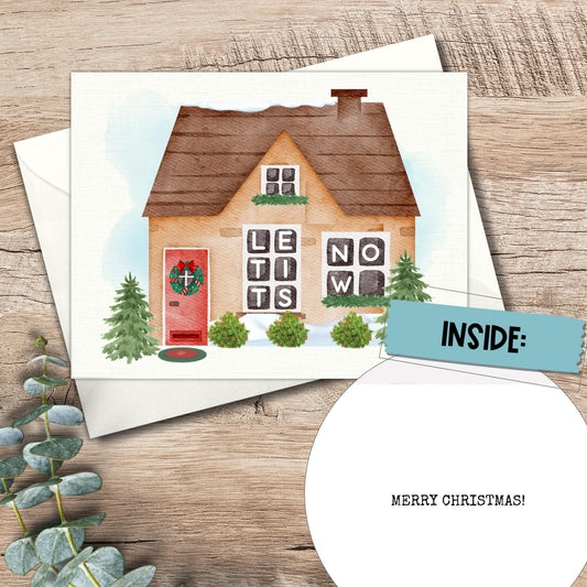 le tits now card / funny christmas card / santa card / funny card for a friend / snarky card / holiday card /