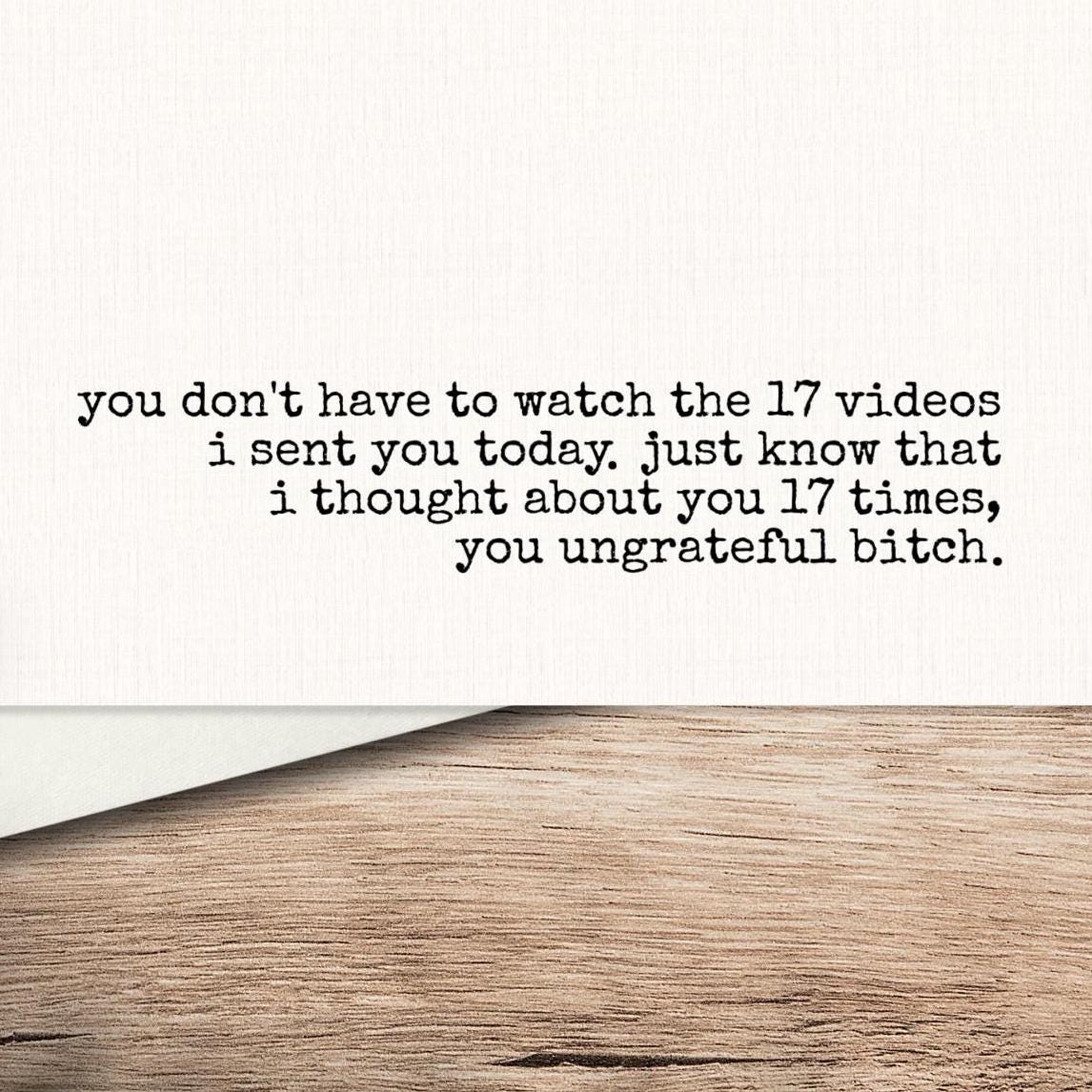 Funny Snarky Friendship Card for Besties