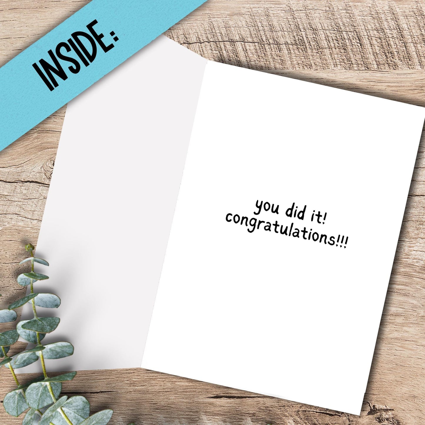 Funny Graduation Card: Kick Ass, Take Names - Congratulations