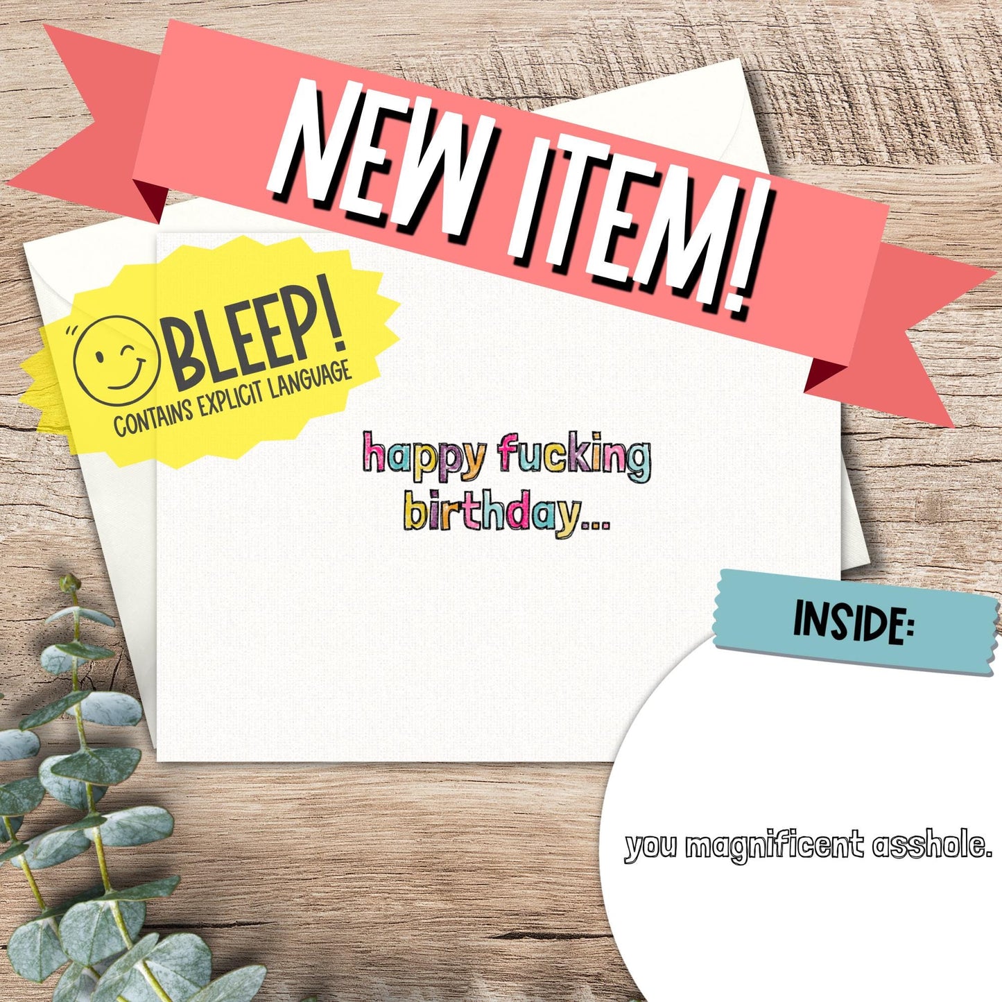 Funny Potty Mouth Birthday Card: Sarcastic Humor for Friend