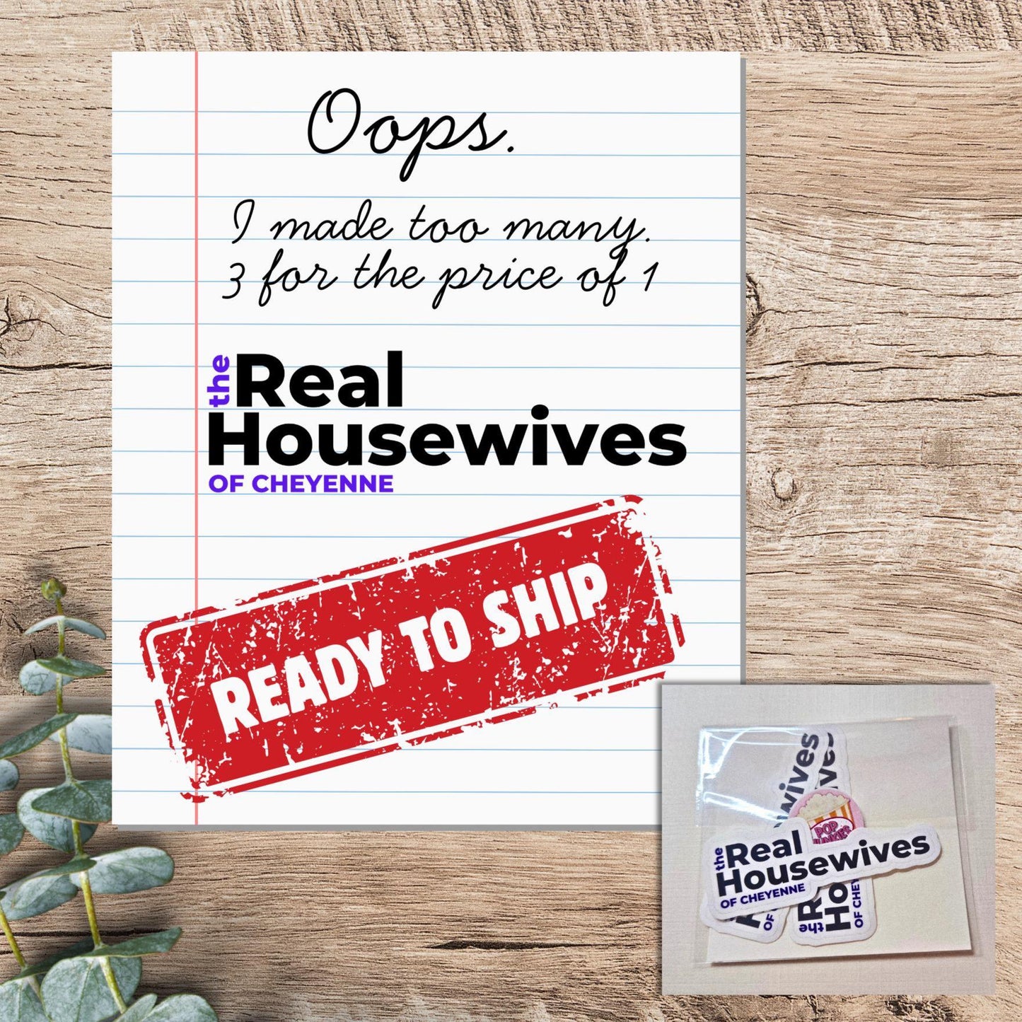 Real Housewives of Cheyenne Stickers: Laptop, Water Bottle Decals - 3 Pack